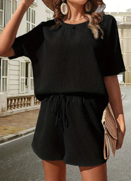 Western Batwing Shirt & Shorts Set