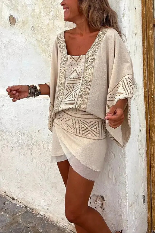 Women's Western Print Hem Skirt