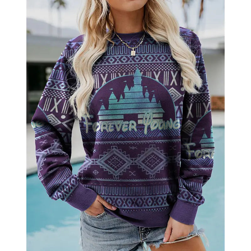 Vintage Western Style Women's Sweatshirt - Casual Pullover
