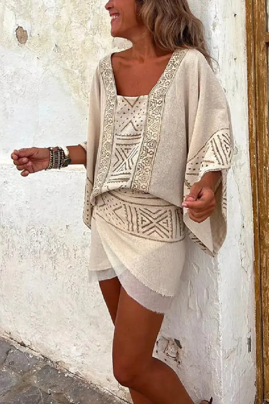 Women's Western Print Hem Skirt