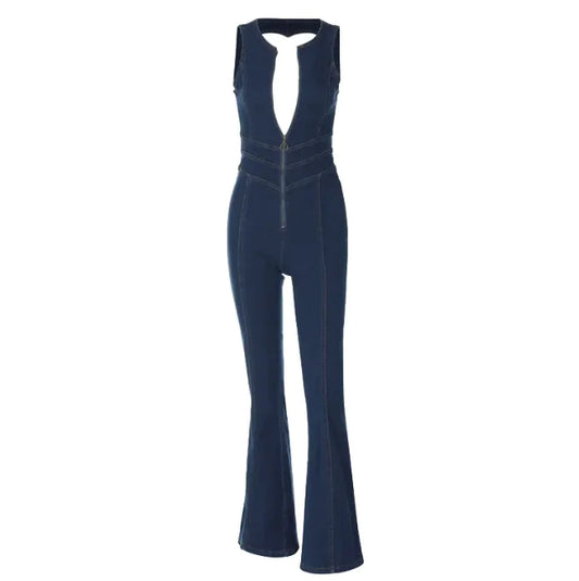Western Denim Jumpsuit